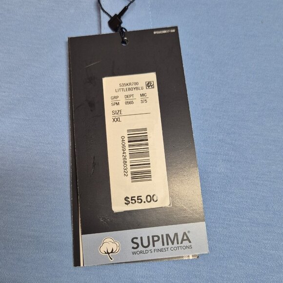 Roundtree & Yorke Gold Label Men's Supima Cotton Polo Shirt Blue Size XXL (14) - Picture 8 of 11